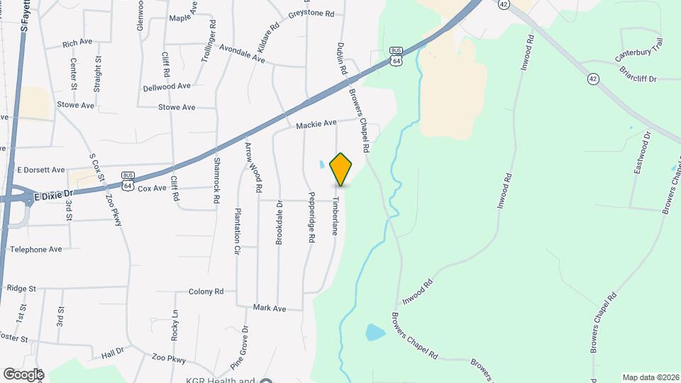 1325 Timberlane Map and Location Details