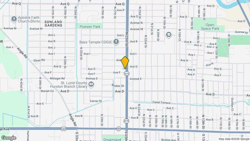 703 N 25th St Map and Location Details