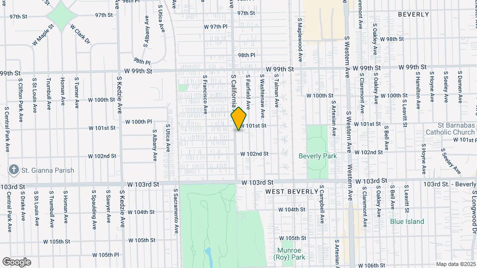 10115 S California Ave Map and Location Details