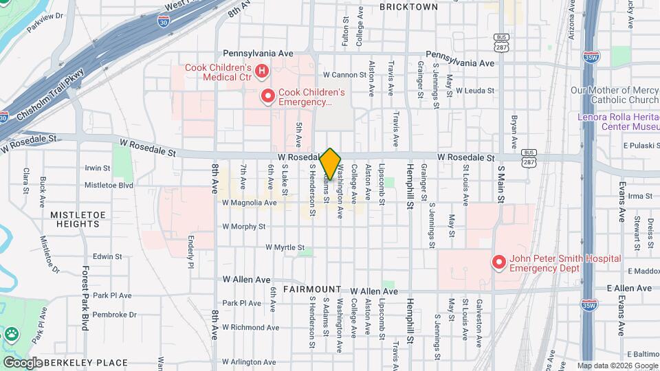 1211 S Adams St Map and Location Details
