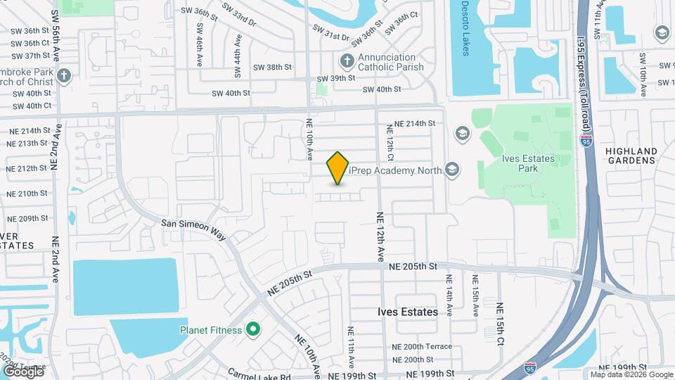 1089 NE 210th Terrace Map and Location Details