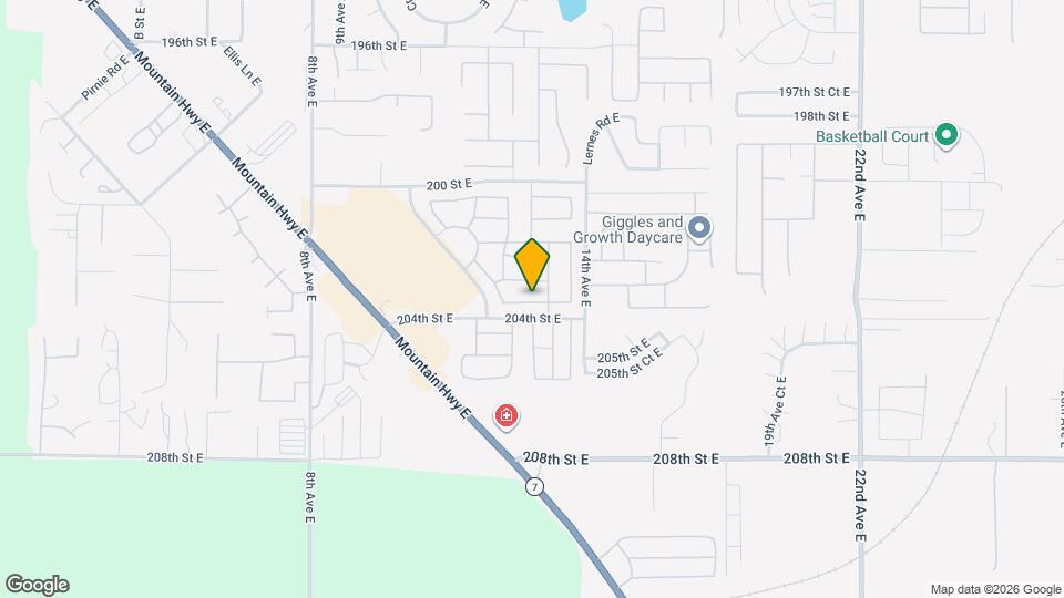 1219 203rd Street Ct E Mapa y Detalles de la Ubicación