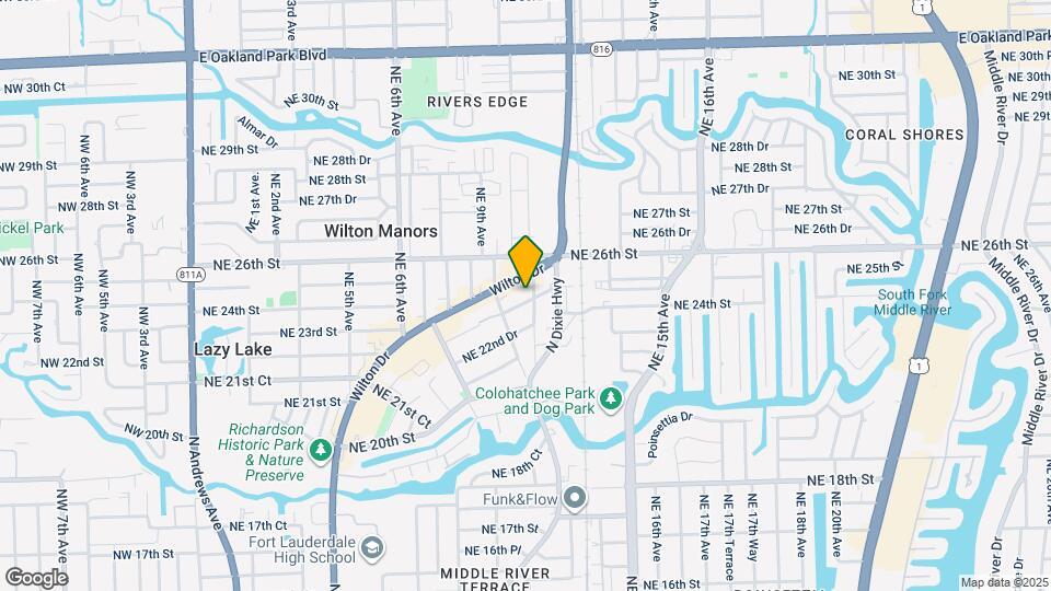 1017 NE 23rd Dr, Unit 1 Map and Location Details