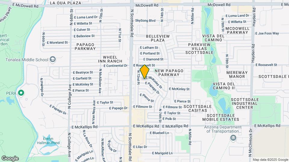 7246 E Papago Dr Map and Location Details