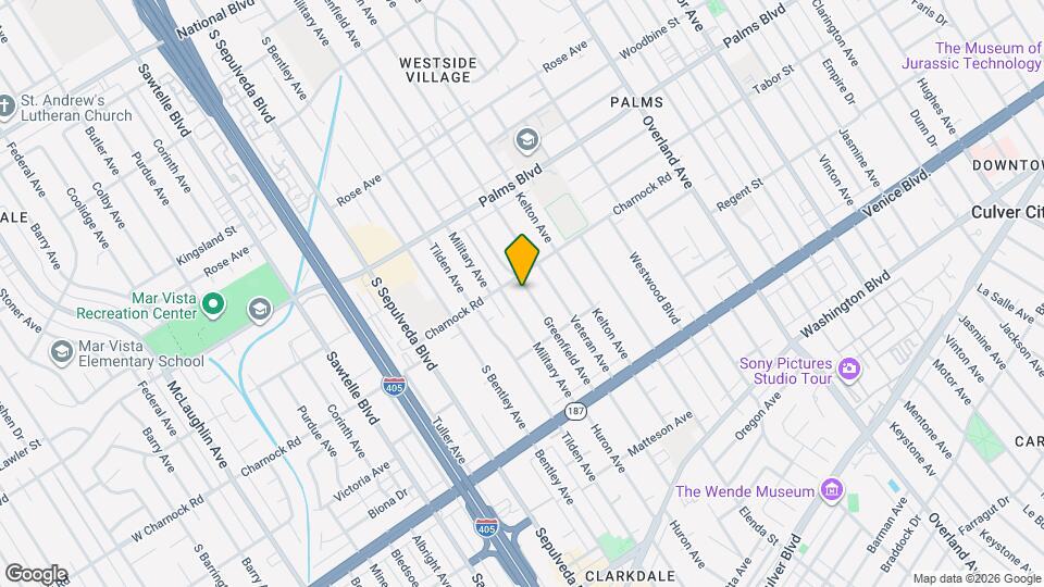 3615 Greenfield Ave, Unit 4 Map and Location Details