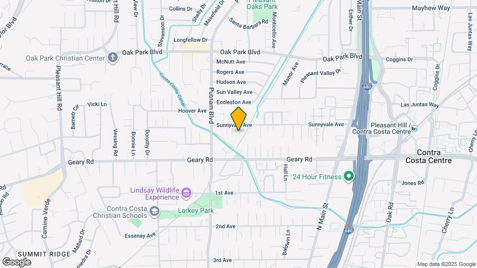 1821 Sunnyvale Ave Map and Location Details