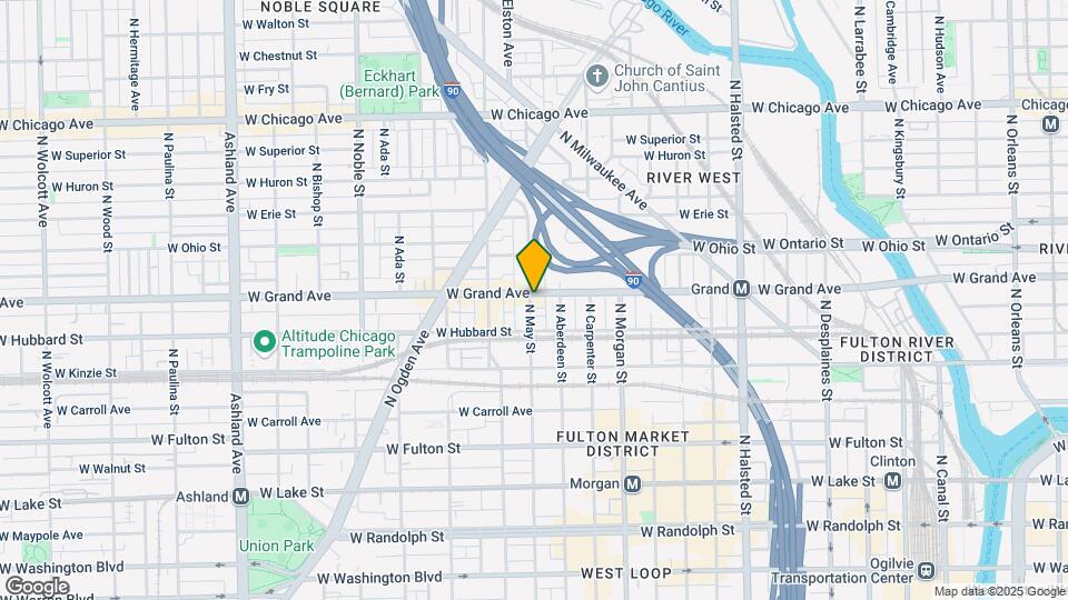 1123 W Grand Ave Map and Location Details