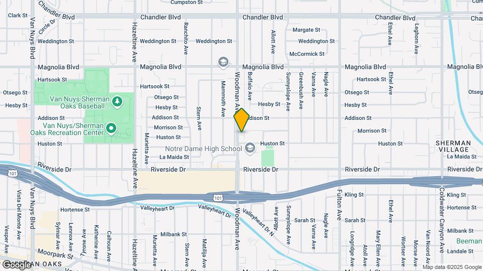 4926 Woodman Ave Map and Location Details
