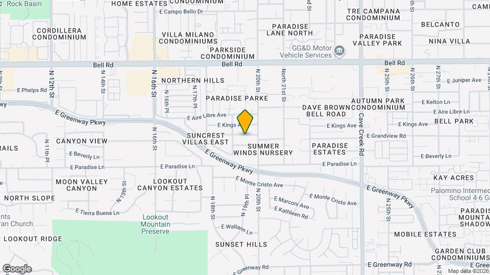 1925 E Fellars Dr Map and Location Details