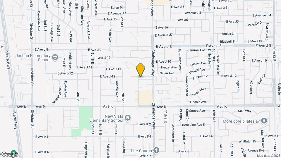 802 E Avenue J-12 Mapa y Detalles de la Ubicación