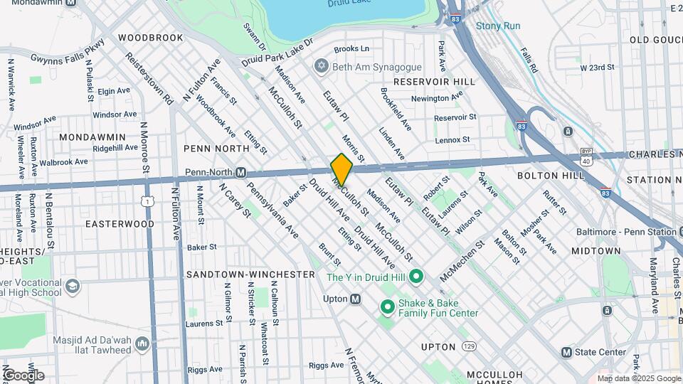 2126 McCulloh St Map and Location Details