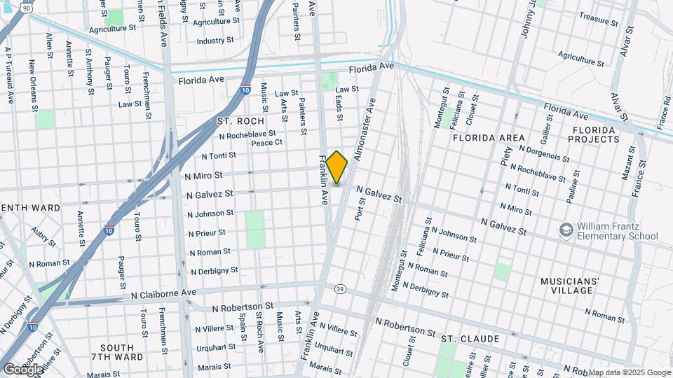 2614 N Galvez St, Unit 2614 Map and Location Details