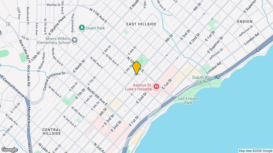 908 E 4th St Map and Location Details