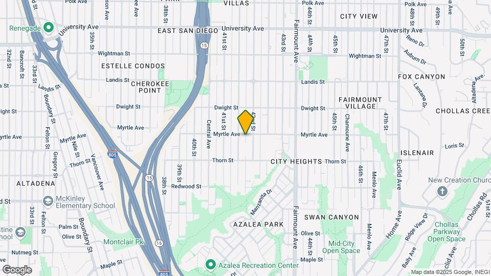 4171 1/2 Myrtle Ave, Unit 4171 1/2 Map and Location Details