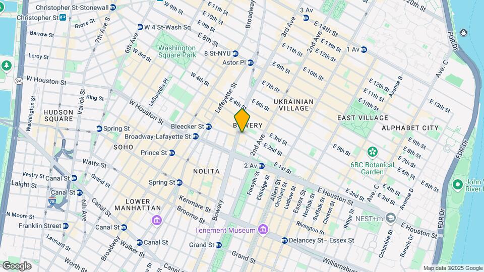 319 Bowery-Unit -PH Map and Location Details