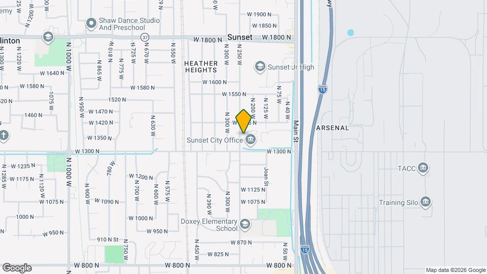 1362 N 250 W Map and Location Details