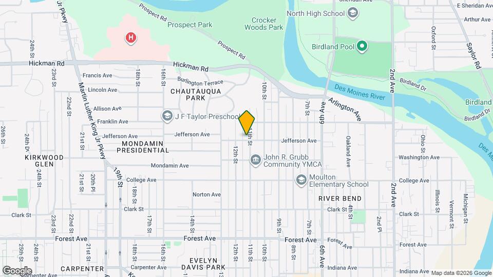 1101 Jefferson Ave Map and Location Details