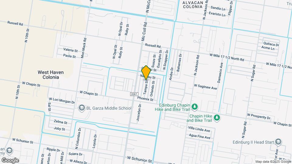 1705 Tampa St Map and Location Details