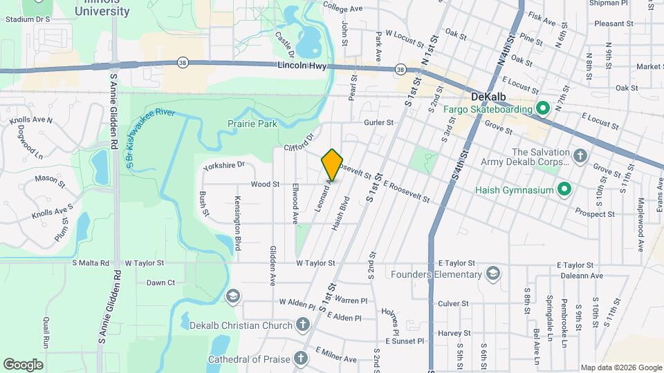 638 Leonard Ave Map and Location Details