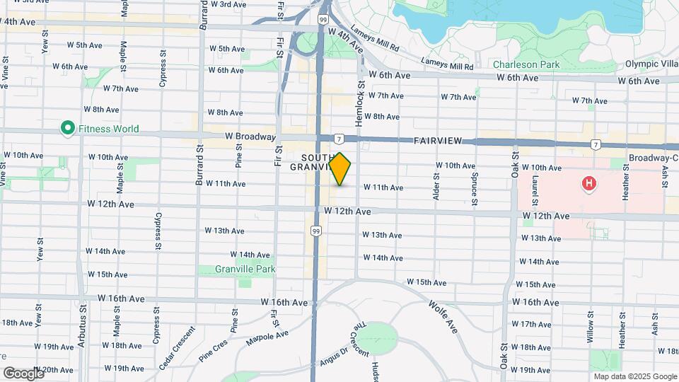 1438 W 11th Ave Map and Location Details