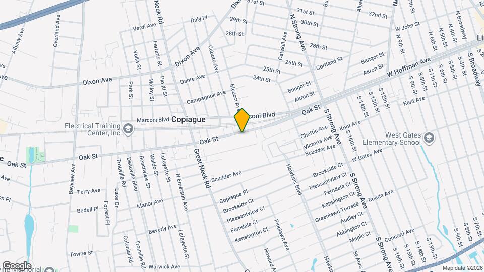 540 Oak St Map and Location Details