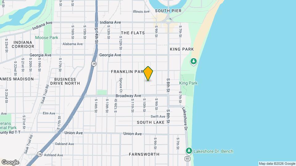 1539 S 10th St Map and Location Details