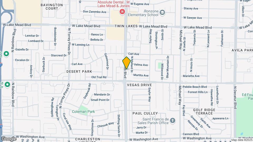 1706 N Jones Blvd Map and Location Details