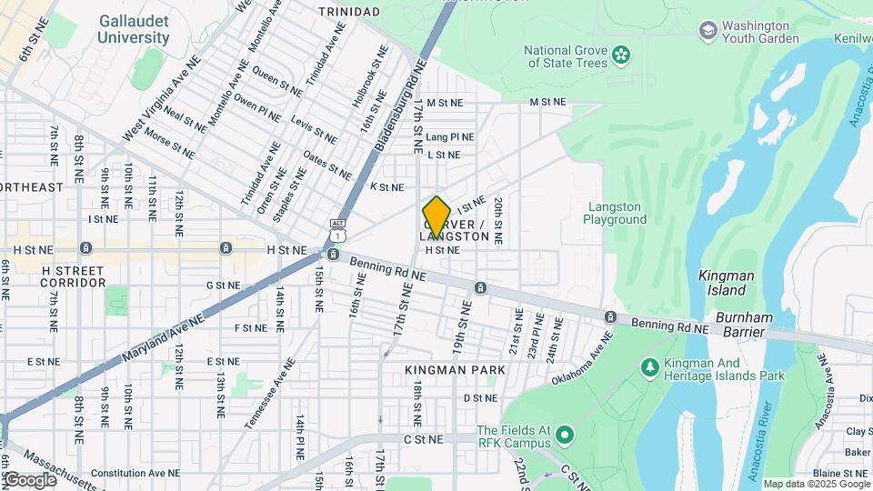 1724 H St NE Map and Location Details