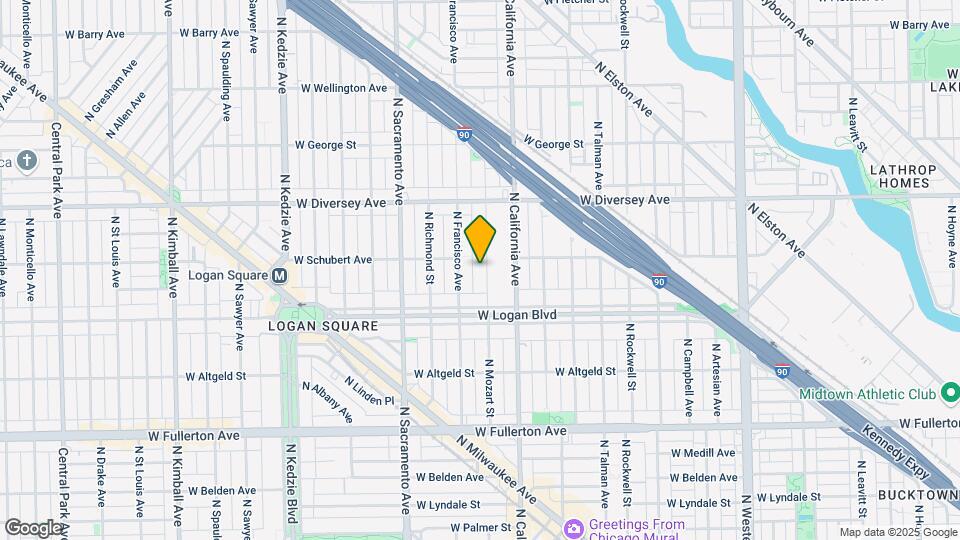 2638 N Mozart St, Unit 3 Map and Location Details