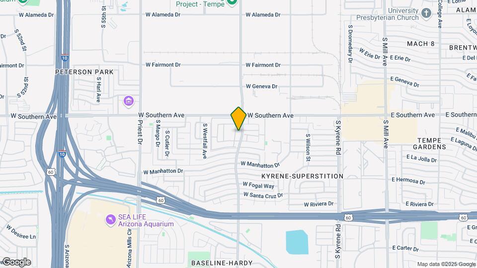 3404 S Hardy Dr Map and Location Details