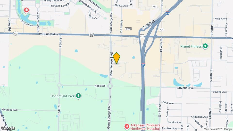 Clear Creek Springdale Apartments Map and Location Details