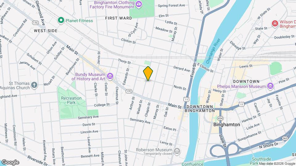 94 Walnut St, Unit #1 Map and Location Details