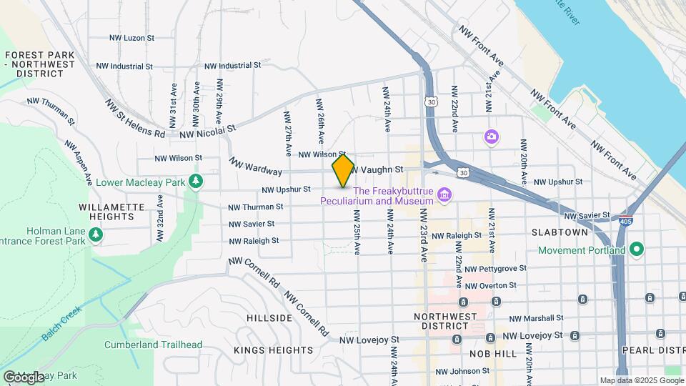 2532 NW Upshur St Map and Location Details