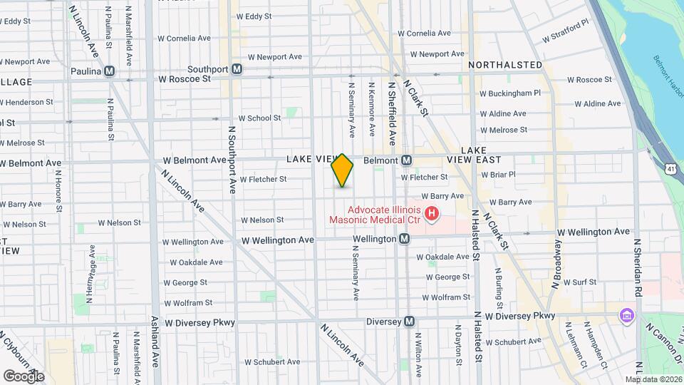 1116 W Barry Ave, Unit Garden Map and Location Details
