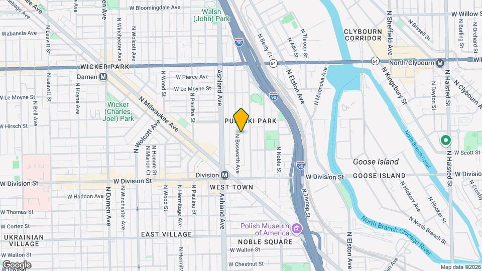 1333 N Bosworth Ave Map and Location Details