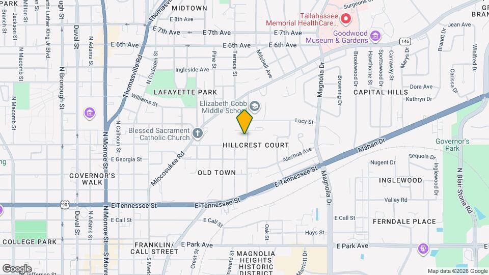 704 Hillcrest St Map and Location Details