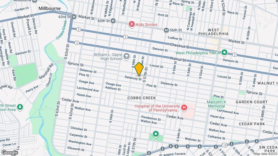 5723 Delancey St Map and Location Details