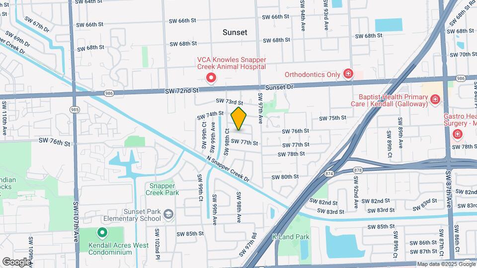 9800 SW 76th St Mapa y Detalles de la Ubicación