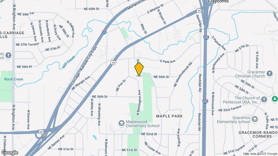 5525 N Bennington Ave, Unit A Map and Location Details