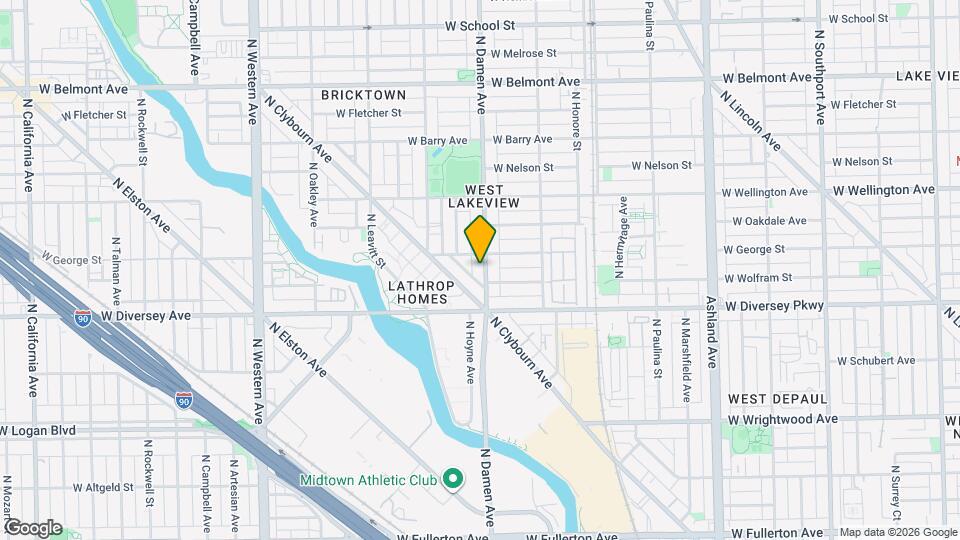 2844 N Damen Ave, Unit J02P Map and Location Details