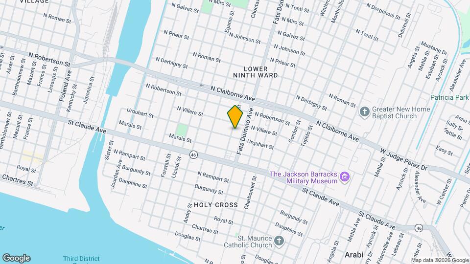 1313 Flood St Map and Location Details