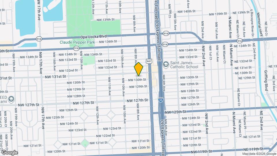 13005 NW 8th Ave Map and Location Details