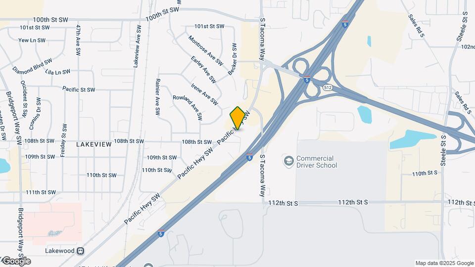 10701 Pacific Hwy SW Mapa y Detalles de la Ubicación