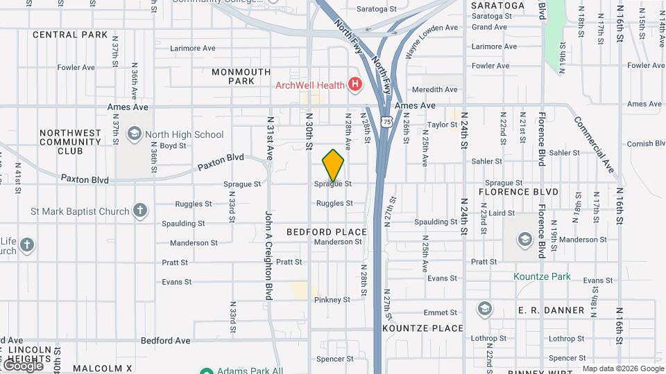 2869 Sprague St Mapa y Detalles de la Ubicación