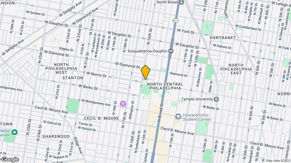 1533 W Norris St Mapa y Detalles de la Ubicación
