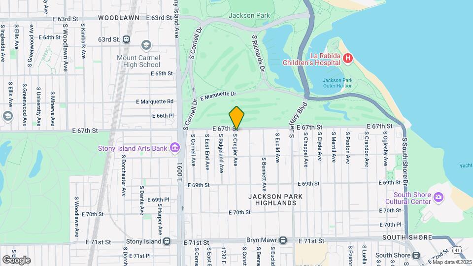 6711 S Cregier Ave Map and Location Details