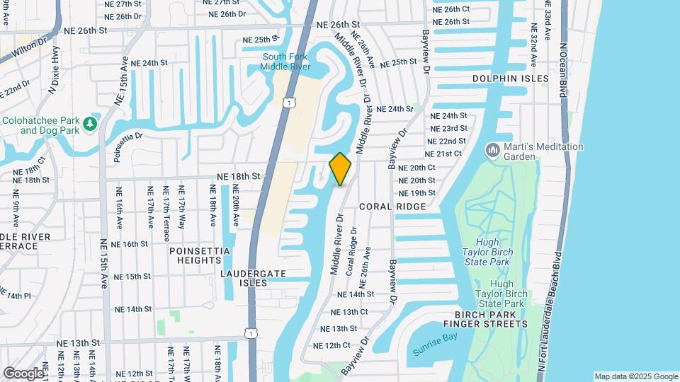 1821 Middle River Dr Map and Location Details
