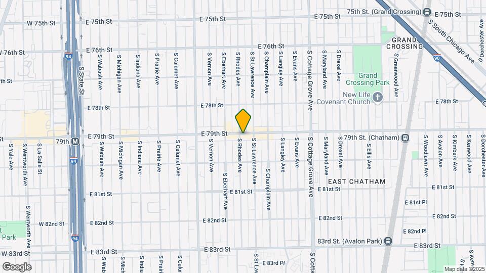 7903 S Rhodes Ave Map and Location Details
