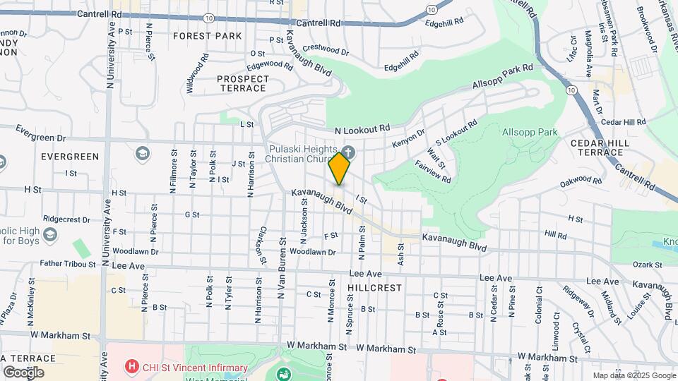 822 N Spruce St Map and Location Details