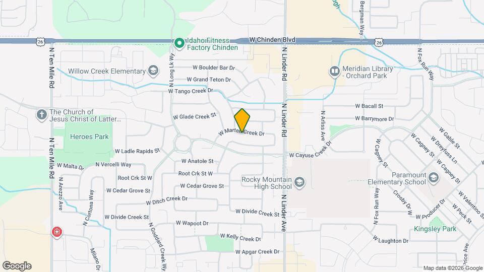 1917 W Marten Creek Dr Map and Location Details